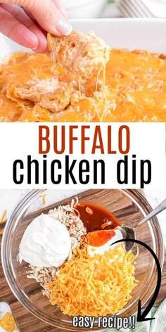 buffalo chicken dip is an easy and delicious appetizer