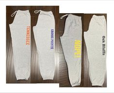 Welcome to Lily's Custom Corner Shop Custom Sweatpants-Heavy Blend, personalize your sweatpants, customized custom school team sweatpants, custom work out sweatpants-NO POCKETS! SPECS for Gildan Brand sweatpants: - 8 oz./yd² (US) 13.3 oz./L yd (CA), 50/50 cotton/polyester, 20 singles - Classic fit - Covered elastic waistband with drawcord - Elasticized cuffs - Tear away label - Proud member of the U.S. Cotton Trust Protocol - Made with OEKO-TEX certified low-impact dyes **Disclaimer: If we are out of the brand shown in the listing we use similar alternative brands with the same quality or better**  We can not guarantee each color. It depends on availability with our wholesalers. DESIGN SIZES (Up to 25 characters):  Design size varies per sweatpants size and style. Our standard sizes for de Cotton Athleisure Pants For Sports Events, Team Spirit Cotton Bottoms For Sports Events, Casual Sports Team Bottoms For Events, Cotton Sports Bottoms With Team Spirit Style, Cotton Bottoms For Sports Events, Cotton Bottoms For Sports Season Events, Gray Letter Print Sweatpants For Sports, Sporty Cotton Joggers For Sports Events, Moisture-wicking Cotton Pants For Sports