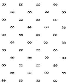 black and white circles are arranged on a white background