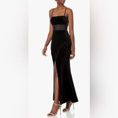 This Contemporary Brand Was Launched In 1989 By Fashion Designer Max Azria. Bcbg Has Since Expanded Into 20 Different Brands For The Modern Woman Taking The Fashion World By Storm. Radiate Elegance In The Kai Sleeveless Evening Dress By Bcbg Max Azria. Made With 90% Polyester And 10% Spandex. The Soft Sultry Velvet Is Adorned With A Bustier Style Cut And Ruched Details. This Dress Is Perfect For Special Events And Occasions And Features A Back Zipper. Fitted Sleeveless Evening Dress For Dinner, Sleeveless Lined Maxi Dress For Dinner, Max Azria Dress, Velvet Bustier, Pleated Shift Dress, White Long Sleeve Sweater, Silk Halter Dress, Purple Cocktail Dress, Jewel Dress