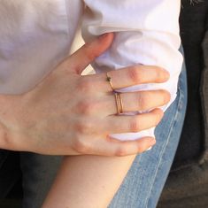 Minimal and understated our dainty jade ring is the perfect choice for everyday.  Wear your luck, this ring makes a wonderful gift!  D E T A I L S -High quality 14kt gold filled  -Hand set bezel ring  -4mm Natural Jade  ∙ EXTRA LOVE ∙ Crafted and curated  just for you in the desert of our Arizona studio. All of our jewelry comes gift packaged!  We are happy to leave a note if this is a special gift, just let us know in the message box at checkout.  PRODUCTION ∙ TIMES All items are made to order. Stackable Emerald Ring With Round Band, Elegant Everyday May Birthstone Ring, Classic Green Rings For Everyday Wear, Classic Green Rings For Everyday, Everyday Stackable Emerald Ring With Round Band, Classic Everyday Green Rings, Everyday Fine Jewelry Emerald Birthstone Ring, Everyday Fine Jewelry Emerald Ring Birthstone, Green Stackable Rings For Everyday