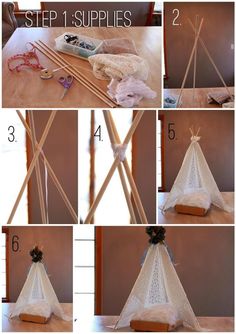 the instructions for making a teepee tent