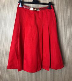 Vintage Red Celine Skirt Made in France Wear: Good vintage condition  Size: 63x33 cm 24.8x13 inch Formal Full Skirt In Red, Formal Red Full Skirt, Red A-line Skirt For Formal Occasions, Formal Red A-line Skirt, Red A-line Skirt For Workwear, Red A-line Skirt For Work, Celine Skirt, Asymetric Skirt, Retro Bags