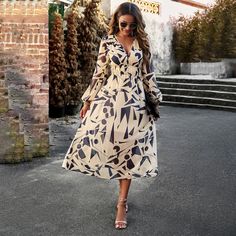 F00202598-402 Long Casual Dress Outfit, Long Casual Dress, Casual Dress Outfit, St 4, Resort Casual, Printed Long Skirt, Printed Casual Dresses, Saint John, Weave Style