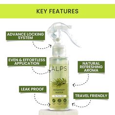 Alps Goodness Rosemary Water for Hair Regrowth Harness the power of nature to revitalize your hair with Alps Goodness Rosemary Water. This convenient spray boasts potent properties to promote hair growth, reduce fall, and boost shine. Key Features: Steam-distilled rosemary for concentrated benefits. Infused with anti-inflammatory properties to improve circulation. Nourishes follicles for thicker, healthier hair. Reduces frizz and adds natural shine. Silicone-free and safe for all hair types. Key Spray For Hair Growth, Rosemary Water For Hair, Spray For Hair, Thicker Healthier Hair, Rosemary Hair, Rosemary Water, Promote Hair Growth, Hair Mist, Healthier Hair