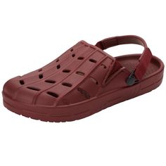 Take a load off your feet. These super comfortable clog sandals are lightweight yet durable. Comfortable Durable Clogs For Outdoor Activities, Comfortable Waterproof Beach Clogs, Durable Closed Toe Clogs For Outdoor Activities, Durable Closed Toe Comfortable Clogs, Comfortable Durable Outdoor Clogs, Durable Synthetic Clogs For Outdoor Activities, Durable Synthetic Clogs For Outdoor, Rubber Clogs, Rich Burgundy