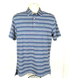 NWOT~Peter Millar Crown Summer Comfort~Multicolor Striped S/S Golf Polo~Mens S #PeterMillar #ActivewearCasualTravel Peter Millar, Mens Golf, Mens Activewear, Golf Outfit