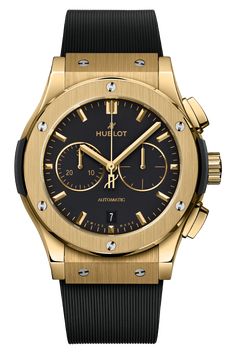 Hublot - Classic Fusion Chronograph Yellow Gold Hublot Classic Fusion, Hublot Classic, Sky Dweller, Watch Winders, Sea Dweller, Ulysse Nardin, Oyster Perpetual, Audemars Piguet, Watch Strap