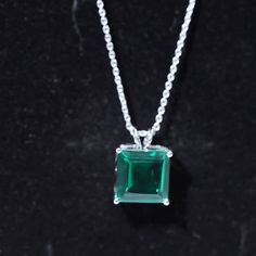 Product Details Express your affection to your loved one with this exceptional Lab Created Emerald Pendant, featuring a sparkling princess cut created emerald solitaire gemstone in a prong setting. Its unique design adds to its charm and desirability, making it an extraordinary piece of jewelry. The Antique Chain Pendant is crafted in gold and comes with a lustrous gold chain, making it an exquisite gift to cherish forever. Product Information SKU SHP-PENDANT082019433 Length 13 mm Width 10 mm Height 7 mm Weight 2.88 gm (Approximate) LAB CREATED EMERALD INFORMATION No.of Stones 1 Pieces Total Weight 5.00 Carat (Approximate) Dimension(approx) Princess Cut-10X10 mm-1 Pcs Color Green Cut Brilliant Shape Princess Cut Setting Type Basket-Setting Quality Grade AAAA View More Product Parent Collec Lab Created Emerald, Emerald Pendant, Solitaire Pendant, Signature Jewelry, Timeless Jewelry, Princess Cut, Chain Pendants, Conflict Free Diamonds, Free Jewelry