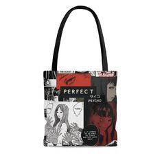 ✔️You will receive✔️ *1x Perfect Psycho Tote Bag| Horror Tote Bag| Gift| Dark Psycho Tote Bag| Anime Tote Bags| Aesthetic Horror Gifts| Shopping Bag| School Bag ✔️Product Description✔️ * The Dark Anime Tote Bag is a must-have for fans of the horror anime. Made from high-quality, durable canvas material, this tote bag features a bold and eye-catching design showcasing some of the most iconic characters and illustrations. The spacious interior of the tote bag provides ample room for carrying your essentials, making it perfect for everyday use or as a reusable shopping bag. * The comfortable handles ensure easy carrying, and the sturdy construction ensures longevity and durability. Whether you're a longtime fan of horror anime work or simply appreciate the unique and macabre art style, this t Harajuku Style Rectangular Bag For Daily Use, Harajuku Style Rectangular Shoulder Bag For Shopping, Harajuku Style Rectangular Shoulder Bag For Daily Use, Harajuku Style Rectangular Shoulder Bag, Harajuku Style Rectangular Canvas Bag For Daily Use, Harajuku Style Large Capacity Bag Gift, Large Capacity Harajuku Style Bag For Gift, Harajuku Style Large Capacity Shoulder Bag As Gift, Harajuku Style Large Capacity Rectangular Bag