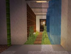 an image of a hallway in a minecraft house