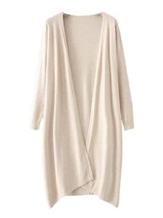 Layer this soft versatile long cardigan by Goodnight Macaroon over a polished blouse or casual top for fashionable, cozy-chic outfit! All White Outfit, Latest Street Fashion, Weekend Outfit, Round Neck Tops, Womens Clothing Stores, White Outfits, Casual Top, Long Cardigan, Look Chic