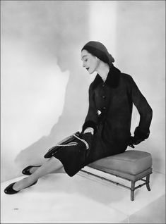 Dovima in slender suit in brown wool with Matara brown Ala… | Flickr 50s Inspired Fashion, 1959 Fashion, Balmain Couture, Henry Clarke, Brothers Photography, Horst P Horst, Jacques Fath, Marc Bohan, 1950’s Style