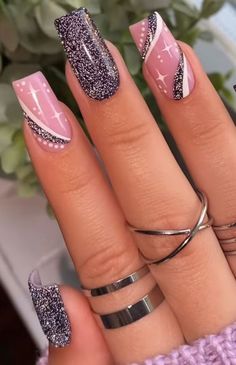 Stylish Nails Designs, Glamorous Nails, Sparkly Nails