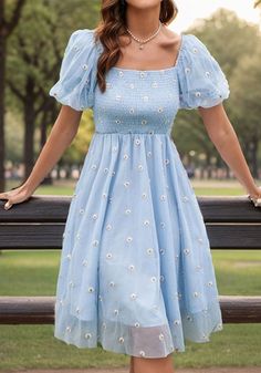 Dresses With Long Sleeves, French Dress, Grow Your Business, Spring And Autumn, Dress Design, Dresses For Women, Casual Dresses For Women, Square Neck, Designer Dresses