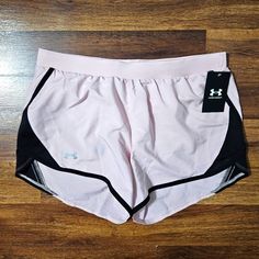 Baby Pink And Black Under Armour Running Shorts. New With Tags Size Medium Casual Pink Under Armour Bottoms, Under Armour Pink Athletic Shorts With Built-in Shorts, Under Armour Pink Workout Bottoms, Under Armour Pink Summer Shorts, Under Armour Pink Sports Shorts, Pink Under Armour Athletic Shorts For Workout, Under Armour Pink Athletic Shorts For Workout, Pink Under Armour Workout Bottoms, Pink Under Armour Summer Shorts