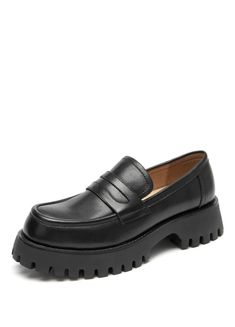 • Season: Spring / Autumn• Upper Material: Genuine Leather• Toe shape: Round Toe• Outsole Material: Rubber• Closure Type: Slip-On• Fit: Fits true to size, take your normal size• Heel Height: 5cm• Import Product Brand Name Shoes, Platform Loafers, Black 7, Platform Shoes, Loafer Shoes, Loafers Men, Season Spring, Black Shoes, Dress Shoes Men