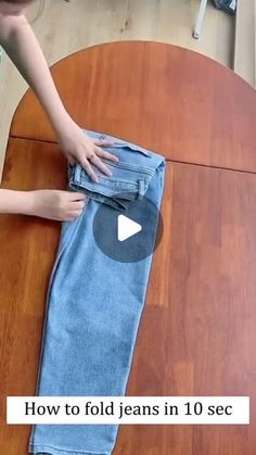 How To Folding on Instagram: "Neatly folded#fyp #organizer #foldingclothes #lifetipsshare #storagebox" How To Fold Jeans For Travel, How To Organize Your Clothes, Folding Jeans To Save Space, Folding Clothes To Save Space Travel, Fold Clothes To Save Space, How To Fold Jeans, Shower Cleaning Hacks