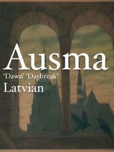 an image of the cover of'ausma dawn'daybreak lativian