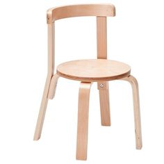 a wooden chair on a white background