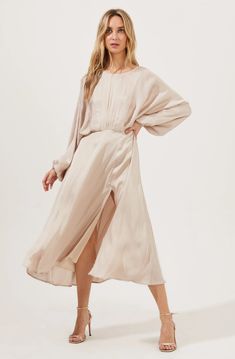 Dolman Sleeve Dress – ASTR The Label Dolman Sleeve Dress, Guest Attire, Summer Fashion Dresses, Astr The Label, Satin Midi Dress, Sleeve Midi Dress, Midi Dress With Sleeves, Guest Outfit, Flowy Dress