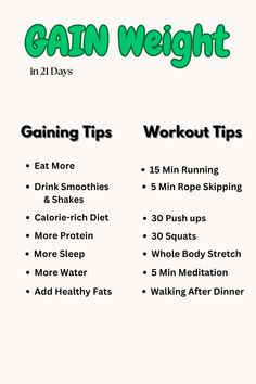 "Looking to gain healthy weight in 21 days? 🌿💪 Explore effective tips, nutritious meals, and simple routines to help you build muscle and achieve your goals naturally. Start your journey to a stronger you! ✨🍽️" Gaining Weight Meal Plan For Women, Diets To Gain Muscle For Women, Healthy Carbs List For Muscle Gain, Exercise Gain Weight Build Muscle, Workout For Bulking At Home, Beginner Workout At Home Gain Muscle, Best Weight Gain Foods, Gaining Weight Exercise For Women, How To Gain Weight In One Week