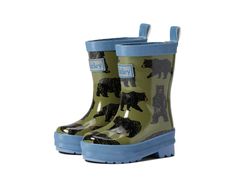 Hatley Kids Wild Bears Shiny Rain Boots (Toddler/Little Kid/Big Kid) | Zappos.com Weird Furniture, Boys Rain Boots, Toddler Rain Boots, Bella Ramsey, 2 December, Kids Rain Boots, Baby Gadgets, Shoes Green