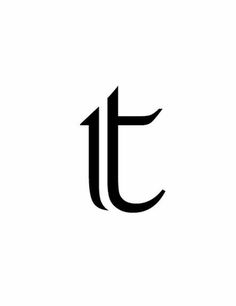 the letter t is made up of black lines