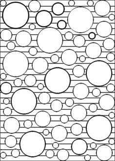 a drawing of circles and lines in black and white