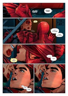 a page from spider - man and his red hair