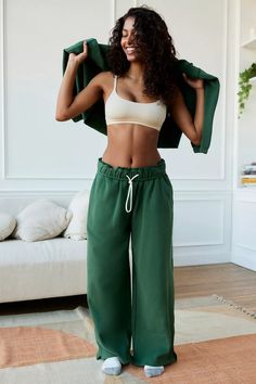 Out From Under Hoxton Sweatpant | Urban Outfitters Sheer Maxi Skirt, Cozy Sweatpants, Baggy Sweatpants, Lace Trim Shorts, Sheer Lace Top, Green Fits, Womens Sweatpants, Find It, Women's Intimates