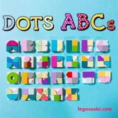 the letters and numbers are made out of colored paper