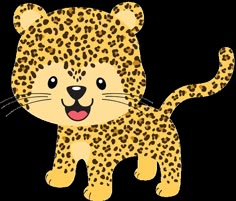 a cartoon cheetah is standing with its mouth open