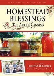 the book cover for homesteadd blessings, featuring jars filled with jams