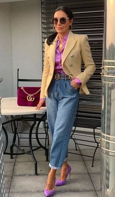 Hot Summer Outfits Work, Spring Outfits Inspiration, Looks Jeans, Inspiration For Women, Mode Kimono, Blazer Style, Spring Outfits Women, Casual Chic Outfit