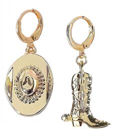 PRICES MAY VARY. Size：12*32mm Cute and fun cowgirl boots earrings These earrings are perfect for anyone who loves the western style. The Jewelry can be used in the various occasion in parties, wedding wearing, daily life, work, school, holiday,Fashion Show,Prom,photo shoots, red carpet runways, dinner party,prom, concert,dancing ball,christmas carnival,halloween parade,formal events,Bridal etc. Can match your different colors skirts, dresses, shirts, coats. highlight your appearance, grasp every Pink Cowboy Boots, Gold Boots, Cowgirl Boot, Western Earrings, Earrings For Girls, Boot Jewelry, Cowboy Boot, Girls Earrings, Cowgirl Boots