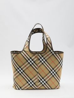 Burberry Medium Check Tote Bag Burberry Check Tote Bag, Medium Tote Bag, Check Design, Messenger Bag Backpack, Medium Tote, Marine Serre, Sneaker Wedge, Zip Pouch, Card Holder Leather