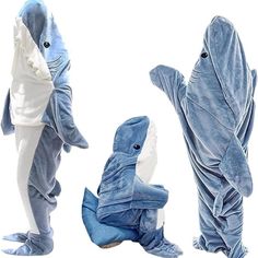 Design: The Wearable Shark Blanket Features A Unique Design That Resembles A Shark, Complete With A Fin, Tail, And Shark-Like Appearance. It Is Designed To Wrap Around The Body, Allowing The Wearer To Slip Their Legs Into The Shark's Mouth, Giving The Illusion Of Being Swallowed By A Shark. Material: The Shark Blanket Is Made From Soft And Cozy Materials, Typically A Combination Of Polyester And Fleece. This Ensures That The Wearer Stays Warm And Comfortable While Using The Blanket. Versatility: Shark Sleeping Bag, Shark Onesie, Shark Blanket, Shark Hoodie, Flannel Hoodie, Shark Lover, Animal Blanket, Blanket Hoodie, Hoodie Blanket