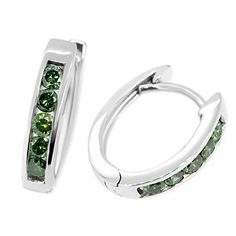 Jewelry Point - 0.45ct Channel Fancy Green Diamond Hoop Earrings 14k White Gold, $449.00 (http://www.jewelrypoint.com/0-45ct-channel-fancy-green-diamond-hoop-earrings-14k-white-gold/) Pink Diamond Wedding Rings, Channel Earrings, Green Diamonds, Black Diamond Solitaire, White Gold Hoop Earrings, Gold Diamond Hoop Earrings, White Gold Diamond Earrings, Antique Engagement Rings Vintage, Diamond Earrings Design