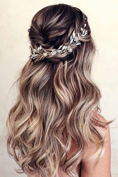 Down Wedding Hairstyles, Wedding Hair Half, Half Up Half Down Wedding, Wedding Hair Up, Best Wedding Hairstyles, Prom Hairstyles For Long Hair, Wedding Hairstyles Half Up Half Down, Wedding Hair Inspiration, Wedding Hair Down