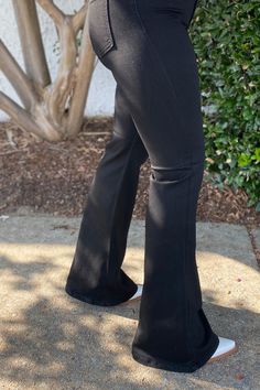 Dark black high rise bell bottom jean. Stocked at Arlington Village and Uptown. Black High Rise Fitted Flares, Chic High Rise Black Flares, Black Stretch Flare Jeans, Black Flare Jeans With Stretch, Chic Mid-rise Black Flares, Chic Black Mid-rise Flares, Black High Waist Stretch Flares, Black Stretch High Waist Flares, Black Full-length Flare Jeans For Night Out