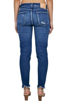 Medium wash mid-rise long skinny jeans Zipper fly closure Raw hem Light weight denim 95% Cotton 4% Polyester, 1% Spandex Imported, Japan Designed for a fitted look Style#: 540FAC12-2641 Mid-rise Denim Blue Jeans With Zip Fly, Mid-rise Denim Blue Bottoms With Zip Fly, Mid-rise Blue Rigid Denim Pants, Denim Blue Mid-rise Jeans With Zipper Closure, Blue Mid-rise Denim Jeggings, Japan Design, Mid Rise, Levi Jeans, Look Fashion