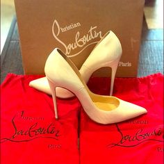 Used Once For Wedding Originally Priced At $695 When New. Size 38.5 Size Christian Louboutin Heels, Louboutin Heels, Louboutin Shoes, Christian Louboutin Shoes, Christian Louboutin Pumps, Shoes Women Heels, Neiman Marcus, Christian Louboutin, Shoes Heels