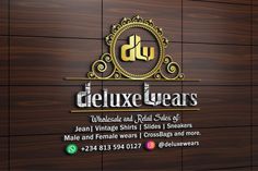 the deluxe years logo on a wooden wall