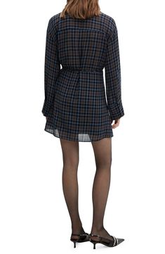 Fall for the wrapped silhouette of this woolly, day-to-night mini covered in polished plaid. 35" length (size 8) True wrap style with side tie closure Spread collar Long sleeves with button cuffs Lined skirt 85% viscose, 15% wool Dry clean or machine wash, line dry Made in Turkey Chic Mini-length Plaid Dress For Fall, Chic Mini Length Plaid Dress For Fall, Chic Fall Plaid Mini Dress, Long Sleeve Plaid Dress For Work, Plaid Mini Dress For Office, Long Sleeve Mini Dress With Tie Waist For Work, Chic Plaid Mini Dress For Daywear, Plaid Mini Dress For Work, Chic Knee-length Plaid Dress For Fall