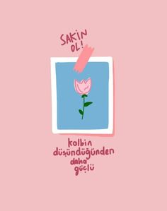 a pink background with an image of a flower and the words sakin oli