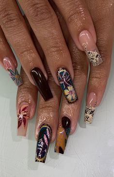 Fancy Nail Art, Fire Nails, Pretty Acrylic Nails, Dope Nails, Best Acrylic Nails, Long Acrylic Nails