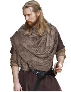 PRICES MAY VARY. Package Include: Retro Shaman Shawl Greek Gods Half Shoulder Wrap Scarf (Style1 with brooch) Material: Made from high-quality fabric, breathable, durable and lightweight. This roman cloak is designed to withstand the test of time while providing maximum comfort. Adjustable Fit: Perfectly fit your size and shape, suitable for both men and women. The complimentary vintage mid-century brooch offers a variety match ways, giving you a multitude of styling options. Versatile Design: I Viking Outfits, Dnd Clothes, Viking Brooch, Hood Cape, Viking Cosplay, Shoulder Cape, Shoulder Wrap, Roman Fashion, Hooded Cloak