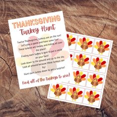 thanksgiving turkey hunt printables for kids