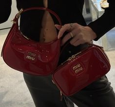 Trendy Womens Fashion, Luxury Bags Collection, Aesthetic Bags, Red Purse, Girly Bags, Red Purses